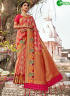 Multi Color Banarasi Silk Fabric Woven Designer Party Wear Saree