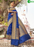 Blue Color Banarasi Silk Fabric Woven Designer Party Wear Saree