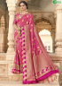 Pink Colour Banarasi Silk Fabric Woven Traditional Party Wear Saree