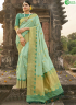 Green Colour Banarasi Silk Fabric Fancy Weaving Work Traditional Party Wear Saree