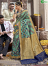 Multi Color Banarasi Silk Fabric Weaving Work Traditional Party Wear Saree