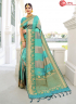 Blue Color Banarasi Silk Fabric Weaving Work Designer Party Wear Saree