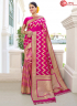 Pink Color Banarasi Silk Fabric Weaving Work Designer Party Wear Saree
