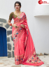 Pink Color Silk Fabric Weaving Designer Traditional Party Wear Saree