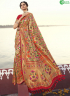 Multi Color Banarasi Silk Fabric Weaving Work Traditional Party Wear Saree