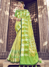 Green Color Banarasi Silk Fabric Embroidered Woven Work Designer Traditional Party Wear Saree