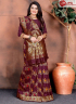 Multi Color Silk Fabric Weaving Work Designer Party Wear Traditional Saree