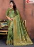 Speechless Green Color Silk Fabric Weaving Work Designer Party Wear Saree