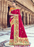 Red Color Silk Fabric Weaving Embroidered Work Designer Traditional Party Wear Saree