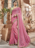 Pink Color Art Silk Fabric Resham Embroidered Work Designer Saree