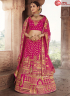 Pink Color Silk Fabric Embroidered Resham Zari Work Designer Lehenga Choli