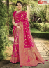 Pink Color Silk Fabric Weaving Work Designer Party Wear Saree