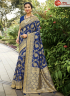Blue Color Silk Fabric Weaving Work Designer Party Wear Saree
