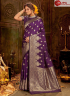 Purple Color Banarasi Silk Fabric Weaving Work Designer Traditional Party Wear Saree